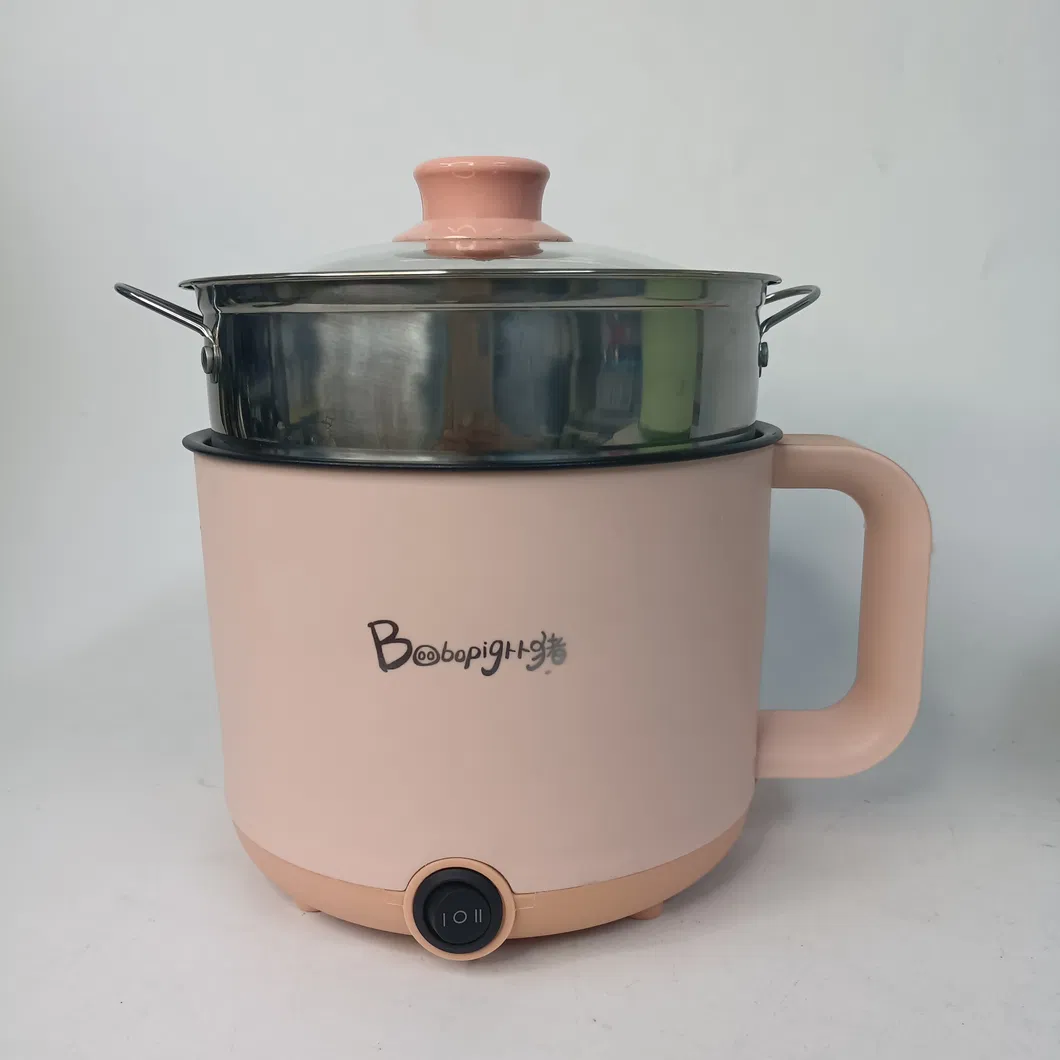 Pink Mini Non-Stick Hot Pot Students Dormitory Cooking Cooker