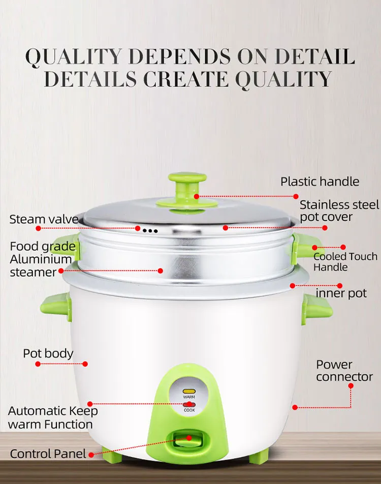 Vietnam/Malaysia/Thailand Home Kitchen Appliance Electric Kitchen Aluminium Cooking Pot for Soup and Rice One Button