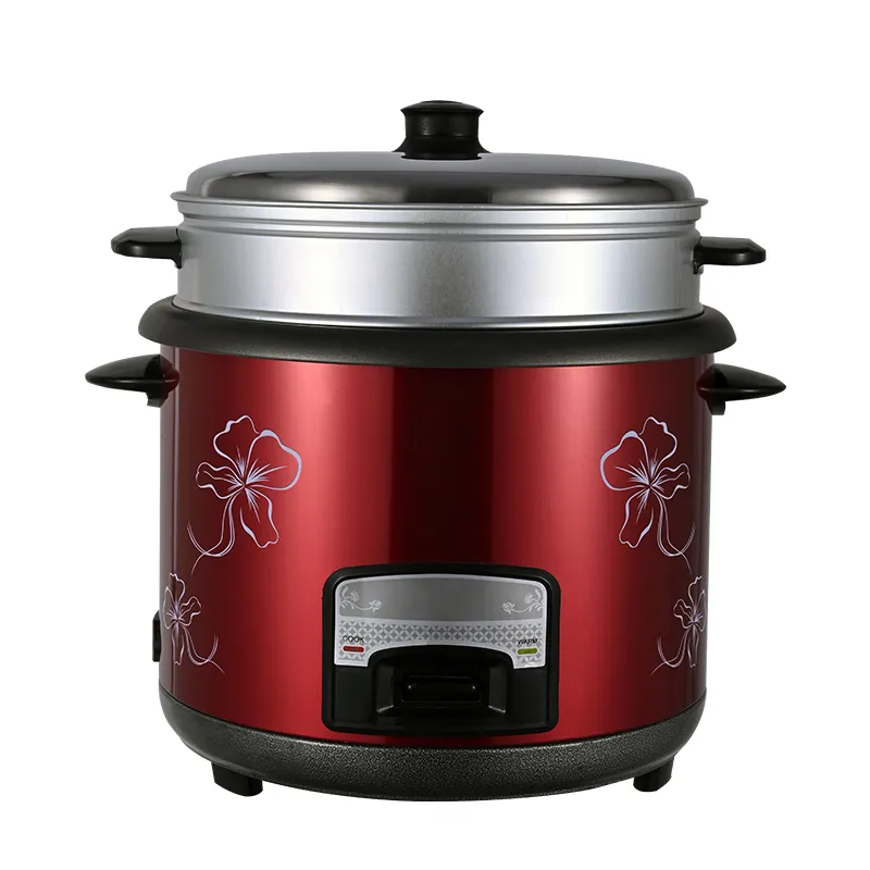Red Stainless Steel Rice Cooker One Touch Operation Wholesale China Factory