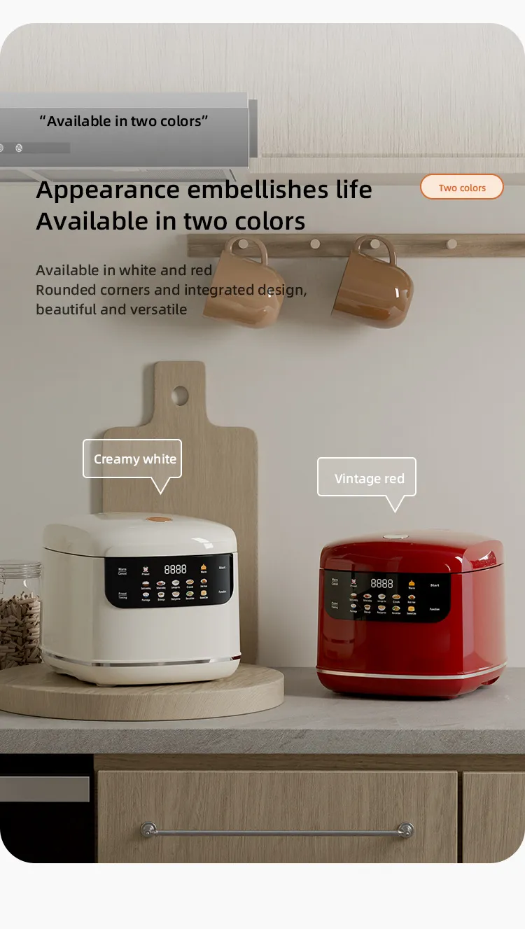 2L Mltifunctional Non-Stick Pot Touch Control Reservation Smart Mini Rice Cooker with Steamer