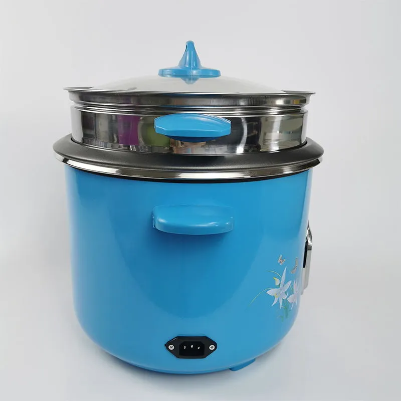 Blue/Yellow Color Straight Rice Cooker with Full Body Custom Inner Pot Electric Rice Cooker House Use Rice Cooker