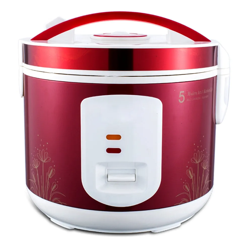 Factory - Supplied Electric Rice Cooker with Durable Steel Body and Adorable Floral Design Ideal for Home Kitchen Use