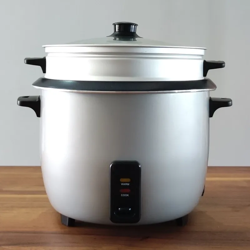 1.8L 10 Cups Electric Rice Cooker with Glass Stainless Steel Lid Viewing Cooking Process