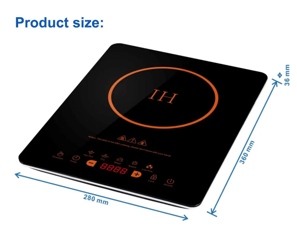 Household Electric Single Induction Cooker Portable Tabletop Super Slim Induction Cooktop