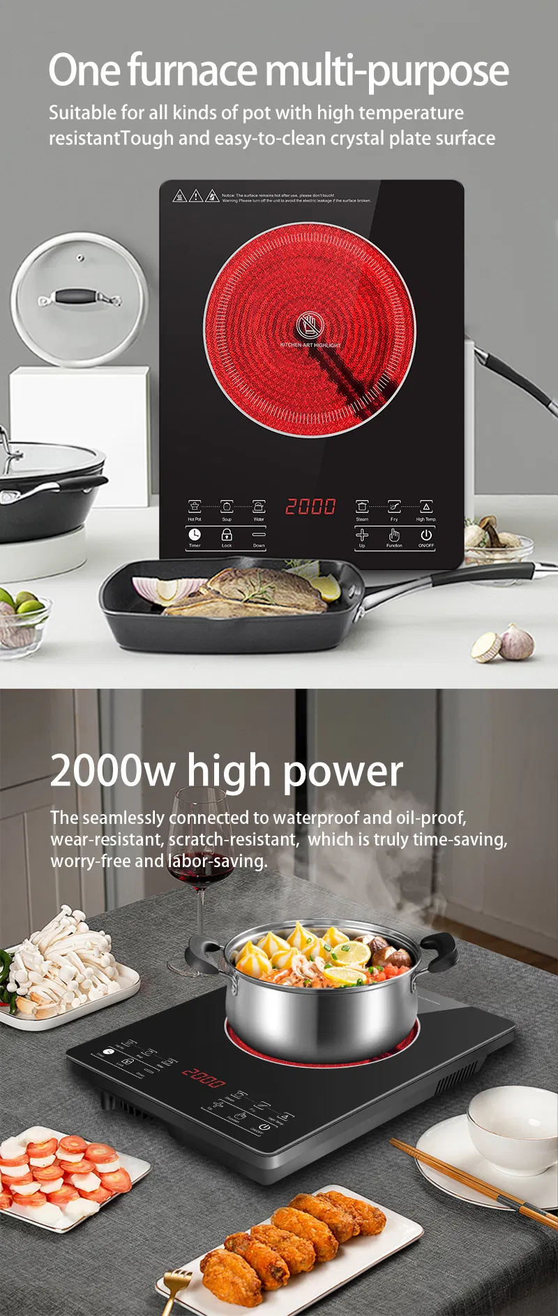Mzd Infrared Cooker for Cooking High Power Infrared Cooktop