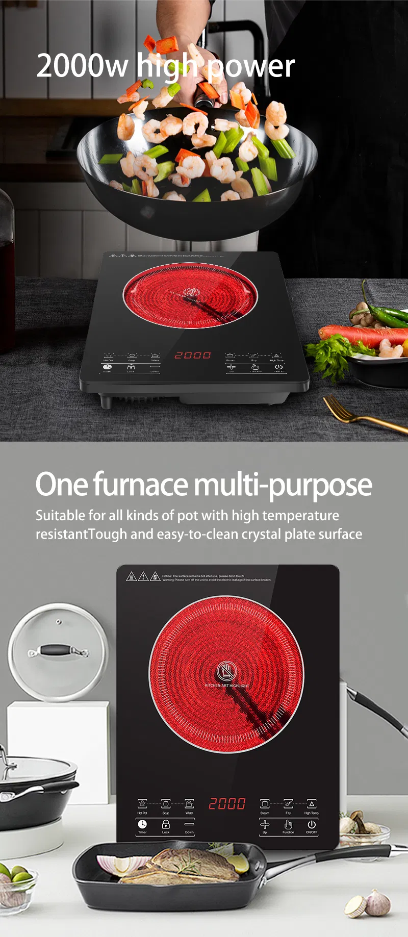 Mzd Infrared Cooker for Cooking High Power Infrared Cooktop