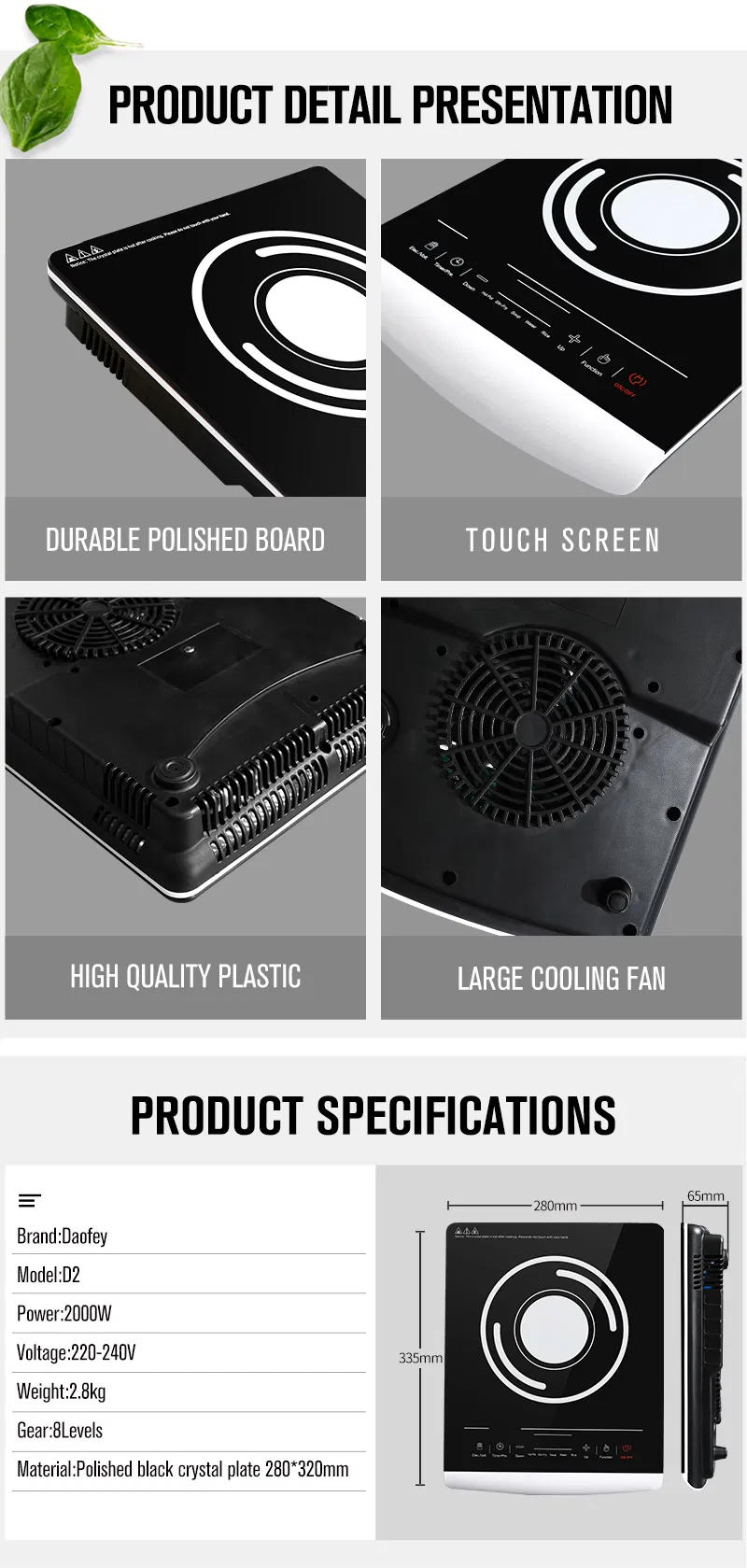 Mzd High Power Induction Cooker High Power Induction Cooktop