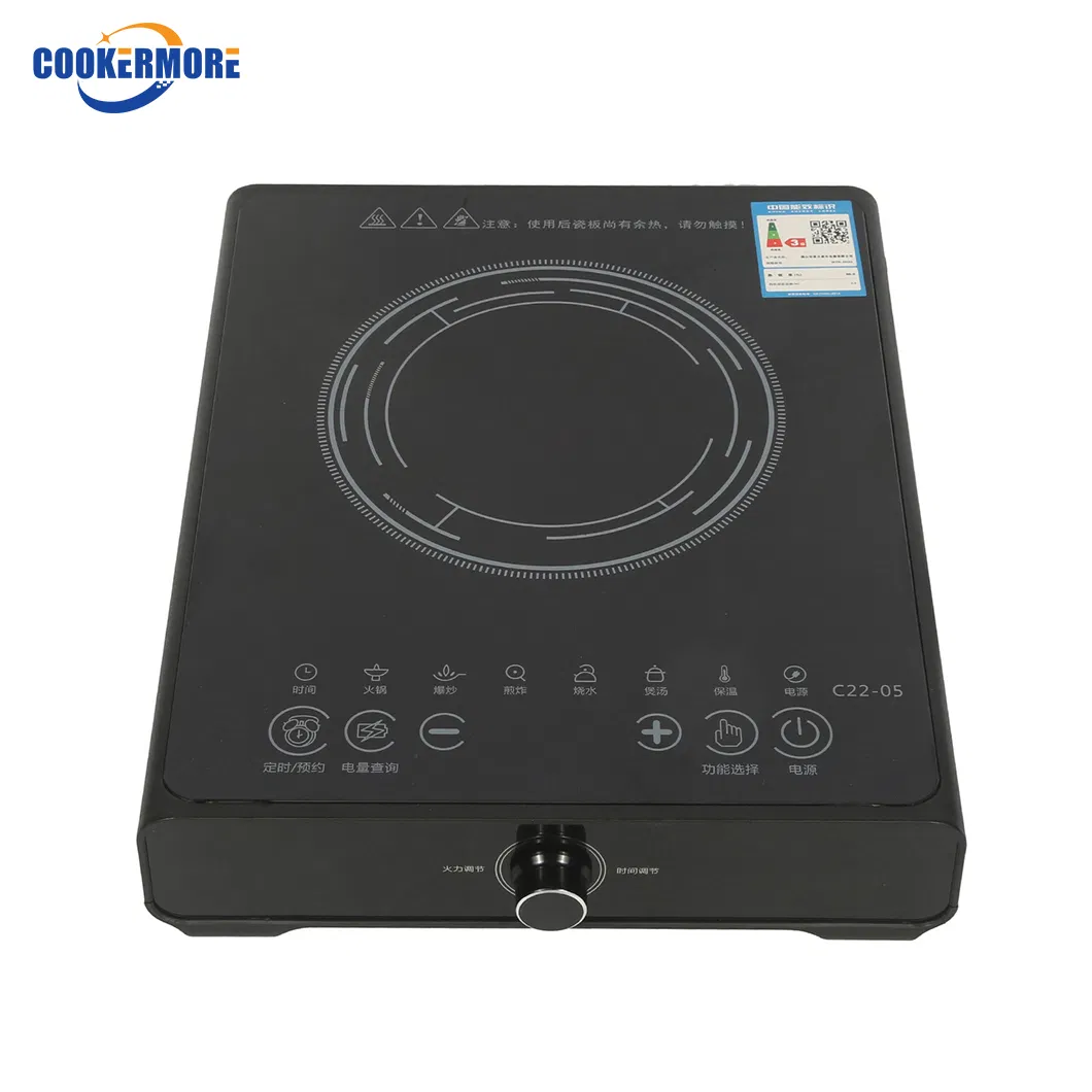 Compact 2200W Induction Cooker with Adjustable Temperature Control