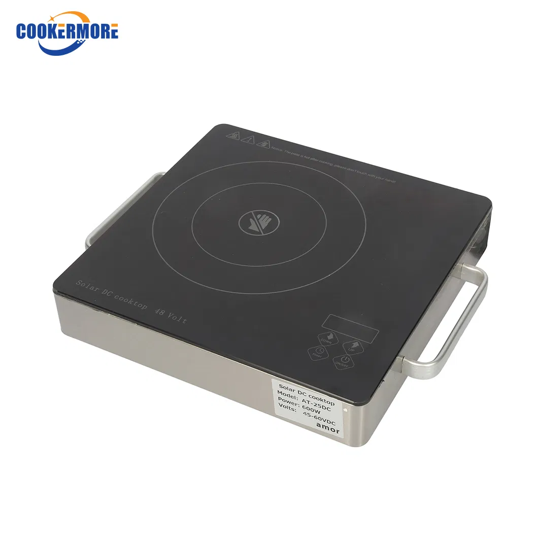 Home Hotle Restairant Potable Durable 48volt 600W Solar DC Cooktop Induction Cooker