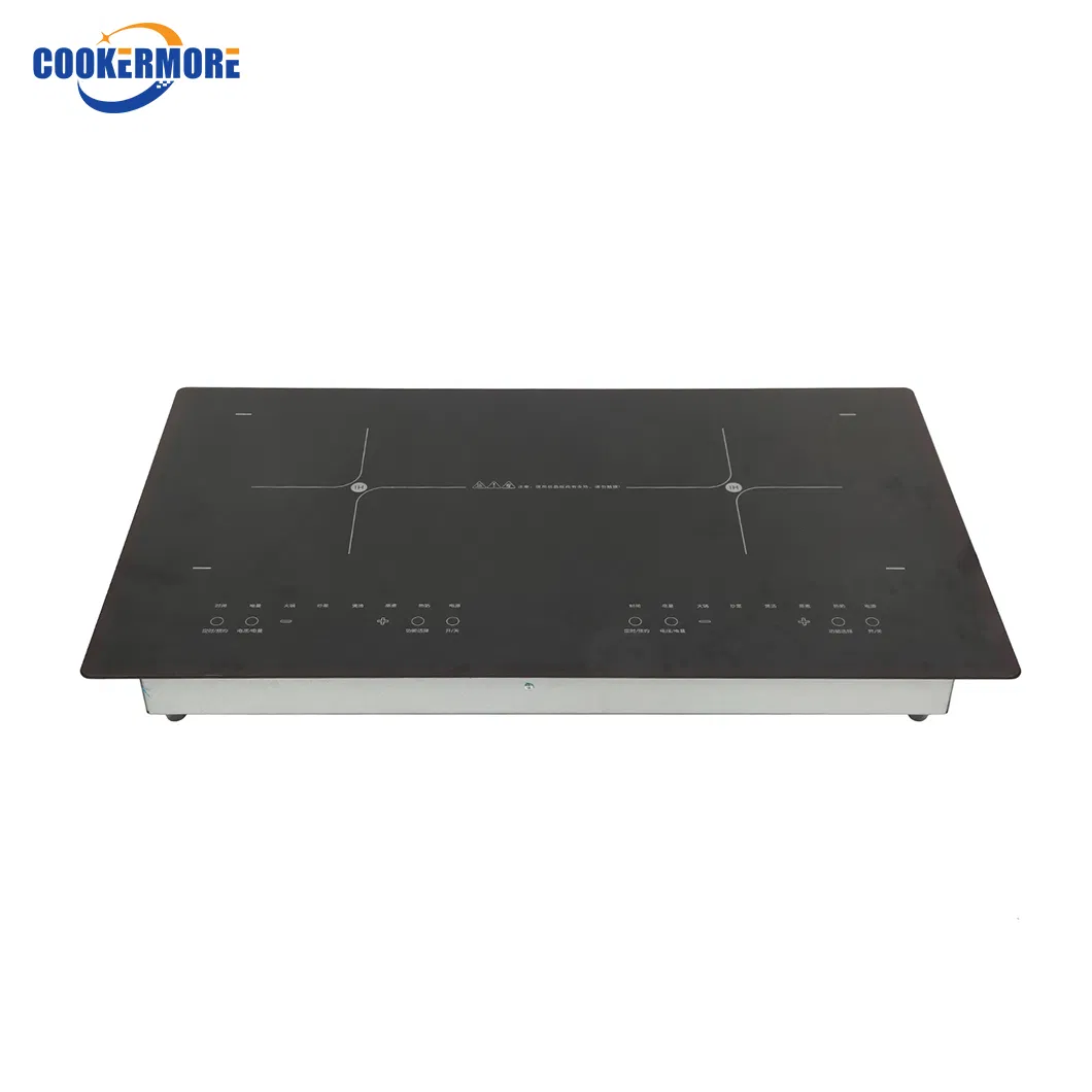 2 Burners Built-in and Countertop Electric Invisible Capacitor Induction Cooker Glass Plate