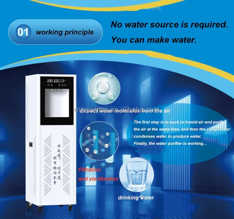 Home Air to Water Dispenser with Multi-Stage Filtration & Mineralization