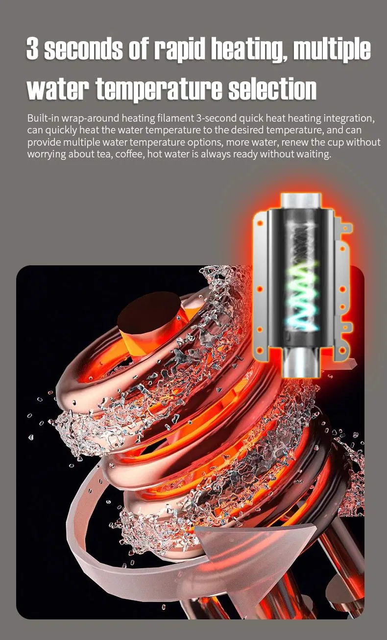 Water Filtration Home System Desktop Cold Hot Water Dispenser 3 in 1 Water Ice Machine