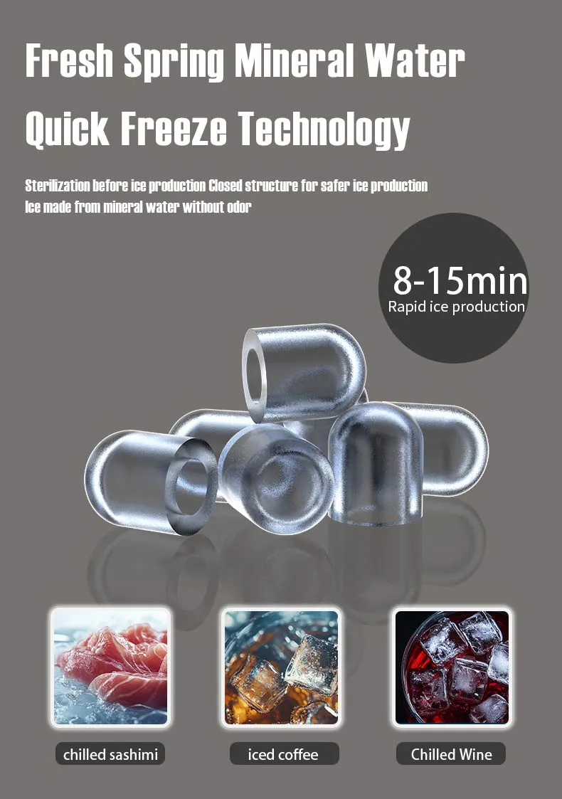 Water Filtration Home System Desktop Cold Hot Water Dispenser 3 in 1 Water Ice Machine