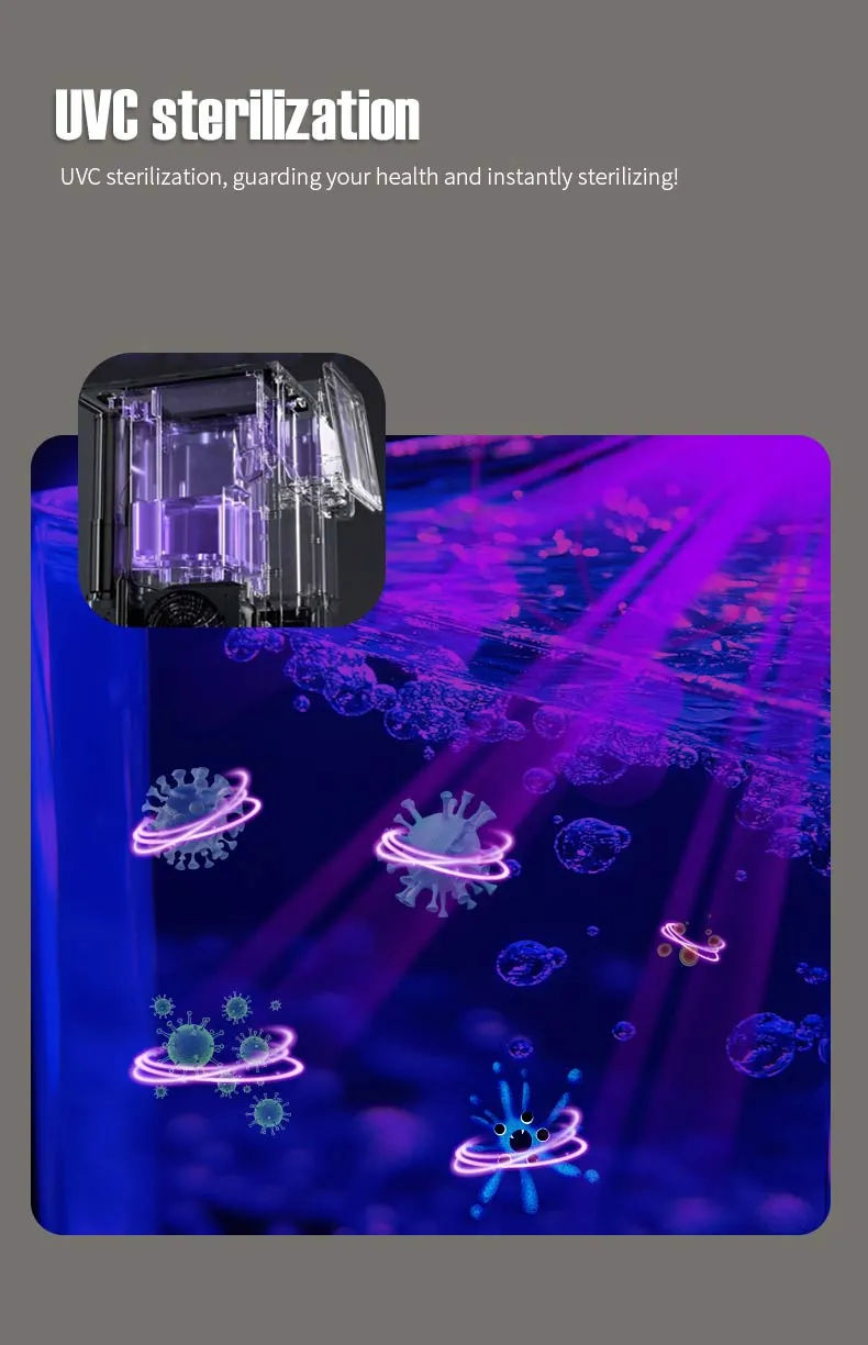 Water Filtration Home System Desktop Cold Hot Water Dispenser 3 in 1 Water Ice Machine