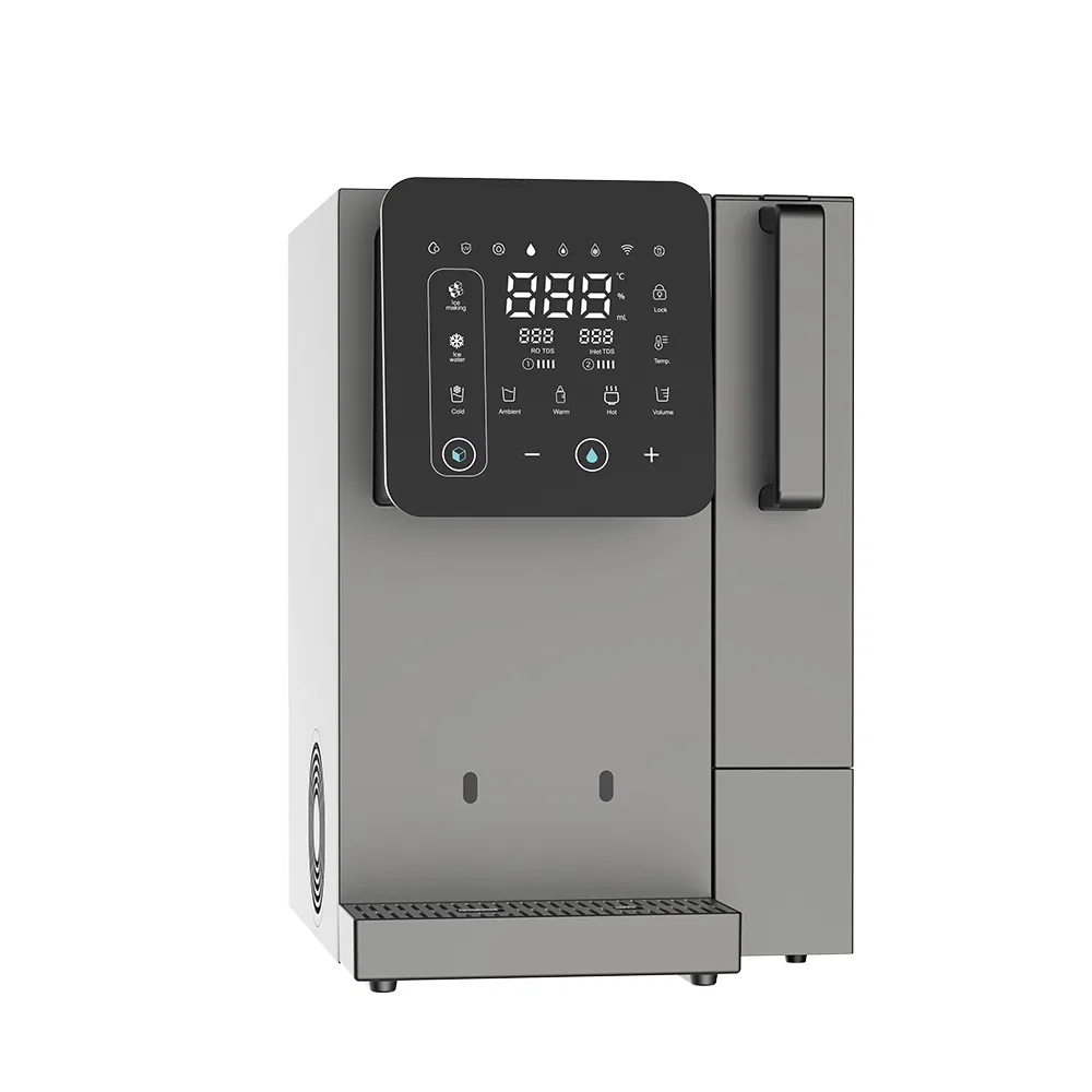 Water Filtration Home System Desktop Cold Hot Water Dispenser 3 in 1 Water Ice Machine