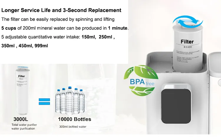 Wholesale Home Use Water Purifier Portable Ultra Filtration System Countertop Water Dispenser