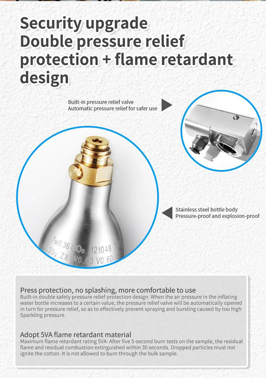 Home Soda Sparkling Water Dispenser Tap RO Water Filtration Hot Cold Water Purifier Machine for Drinking