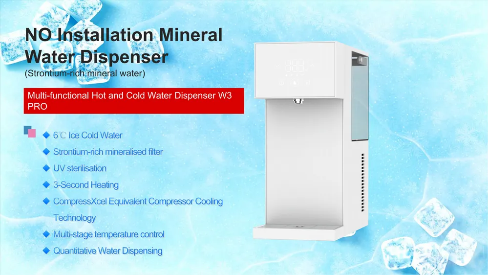 Home Water Filtration System UV Water Filter Counter Top Alkaline Water Machine