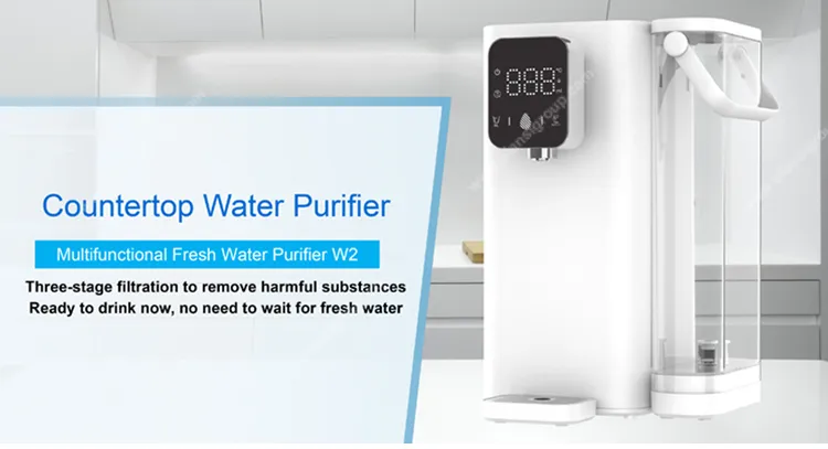Home Use Hot Water Dispenser 4 in 1 Ultra Filtration Free Installation UF Water Purifier