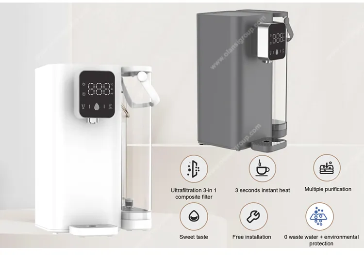 Home Use Hot Water Dispenser 4 in 1 Ultra Filtration Free Installation UF Water Purifier