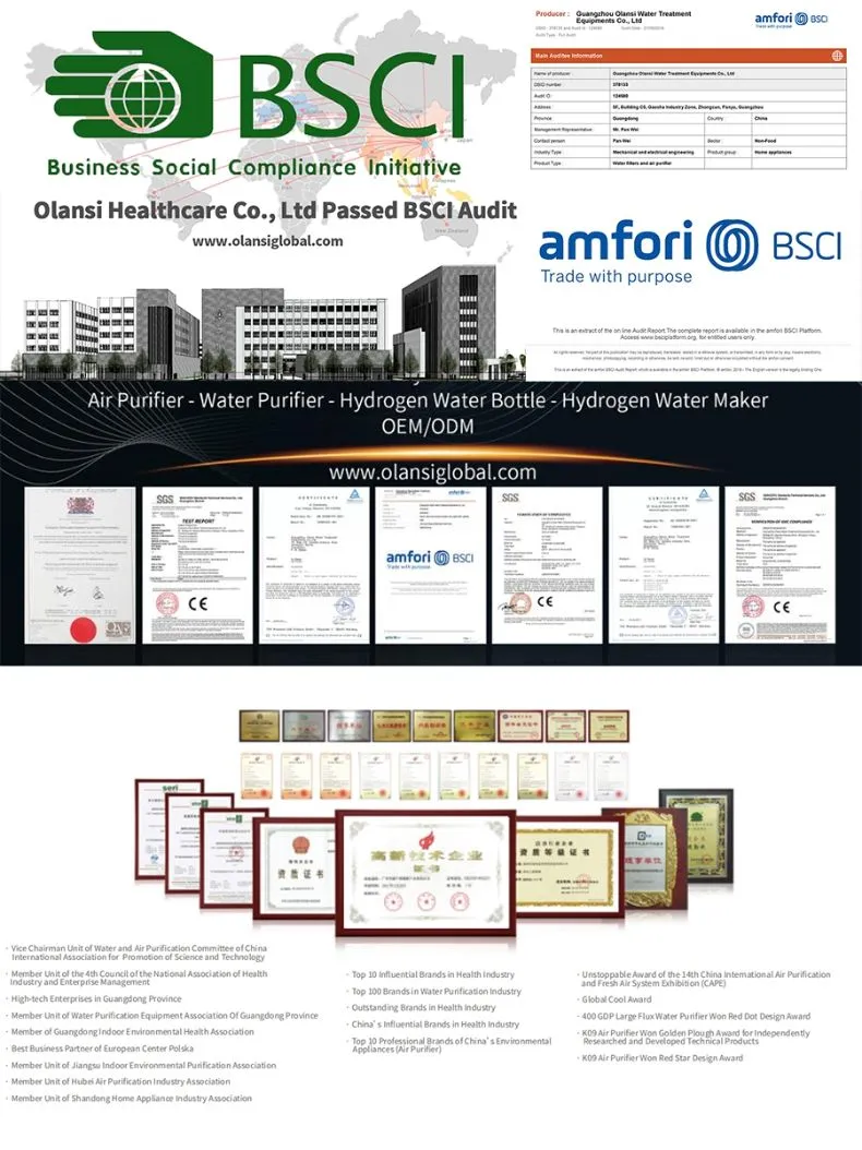 Hydrogen 3 Stage Filtration Home Reverse Osmosis Purifier Drinking Water Dispenser with UVC Hydrogen Water Purifier