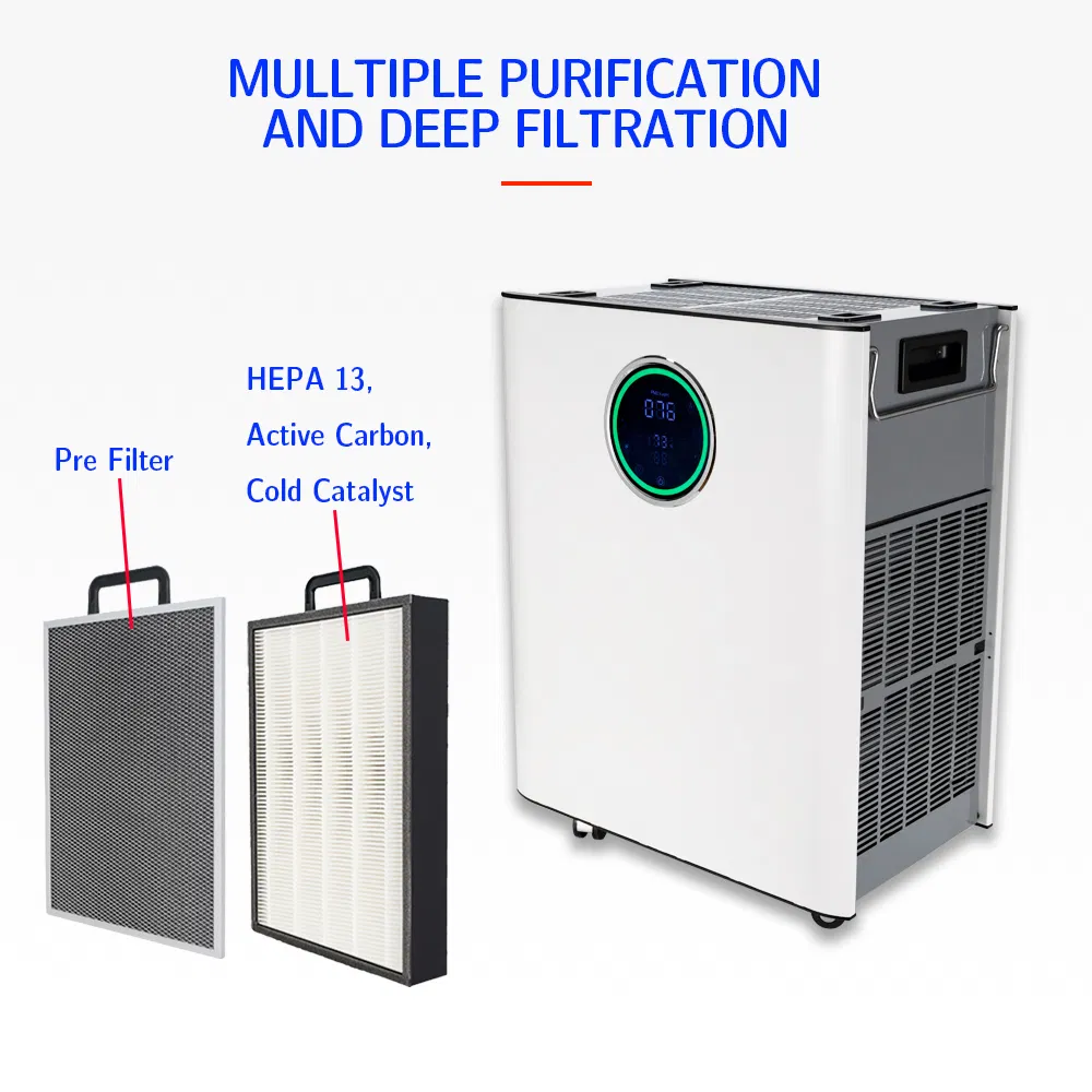 Powerful H13 HEPA Filter UV Light Sterilizing Medical Grade Air Purifier Equipment