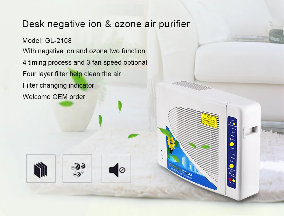 China Manufacturer Negative Anoin&Ozone&HEPA Air Purifier