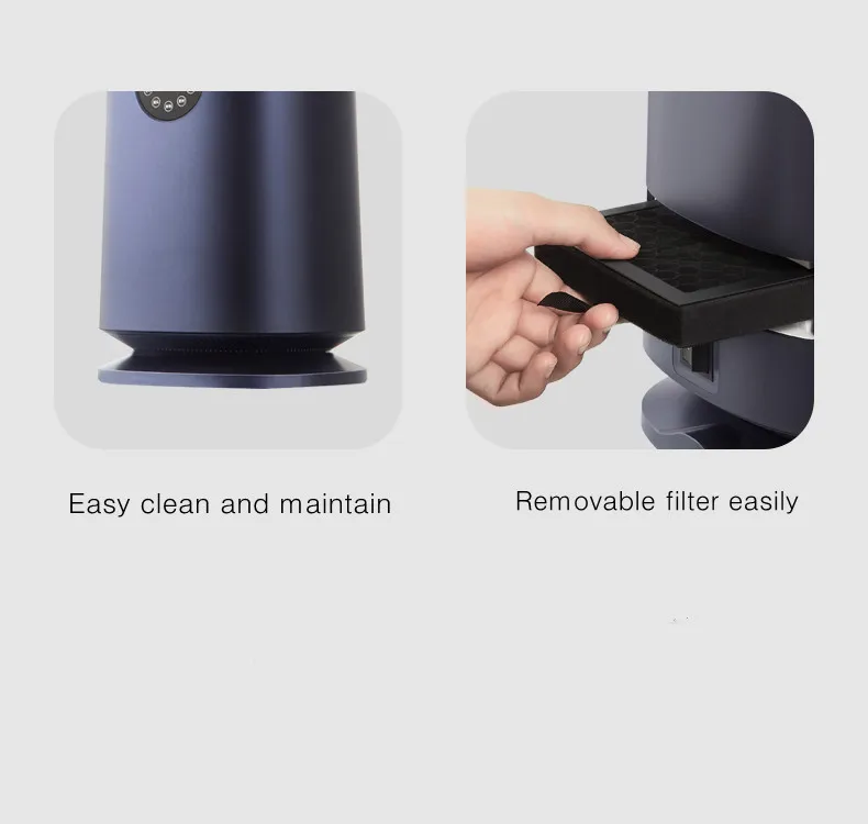 Use 99% Anti-Bacteria HEPA and Plasma High Efficiency Air Purifier Bladeless Fan