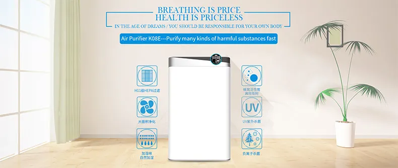 Smart WiFi Air Purifier for Large Place Ionizer for Home Air Cleaner