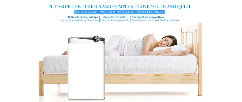 Smart WiFi Air Purifier for Large Place Ionizer for Home Air Cleaner