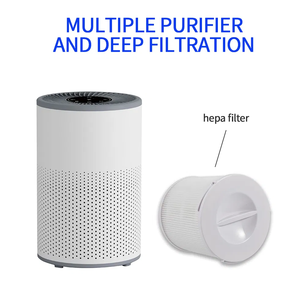 Private Label Home Desktop UVC Air Purifier with HEPA Filter