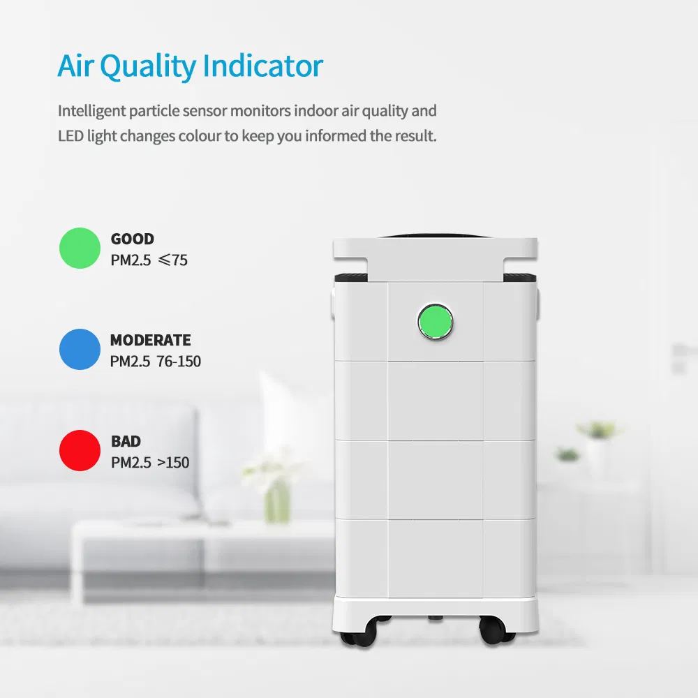 High Cadr 520m3/H HEPA Filter Air Purifier for Home Large Room