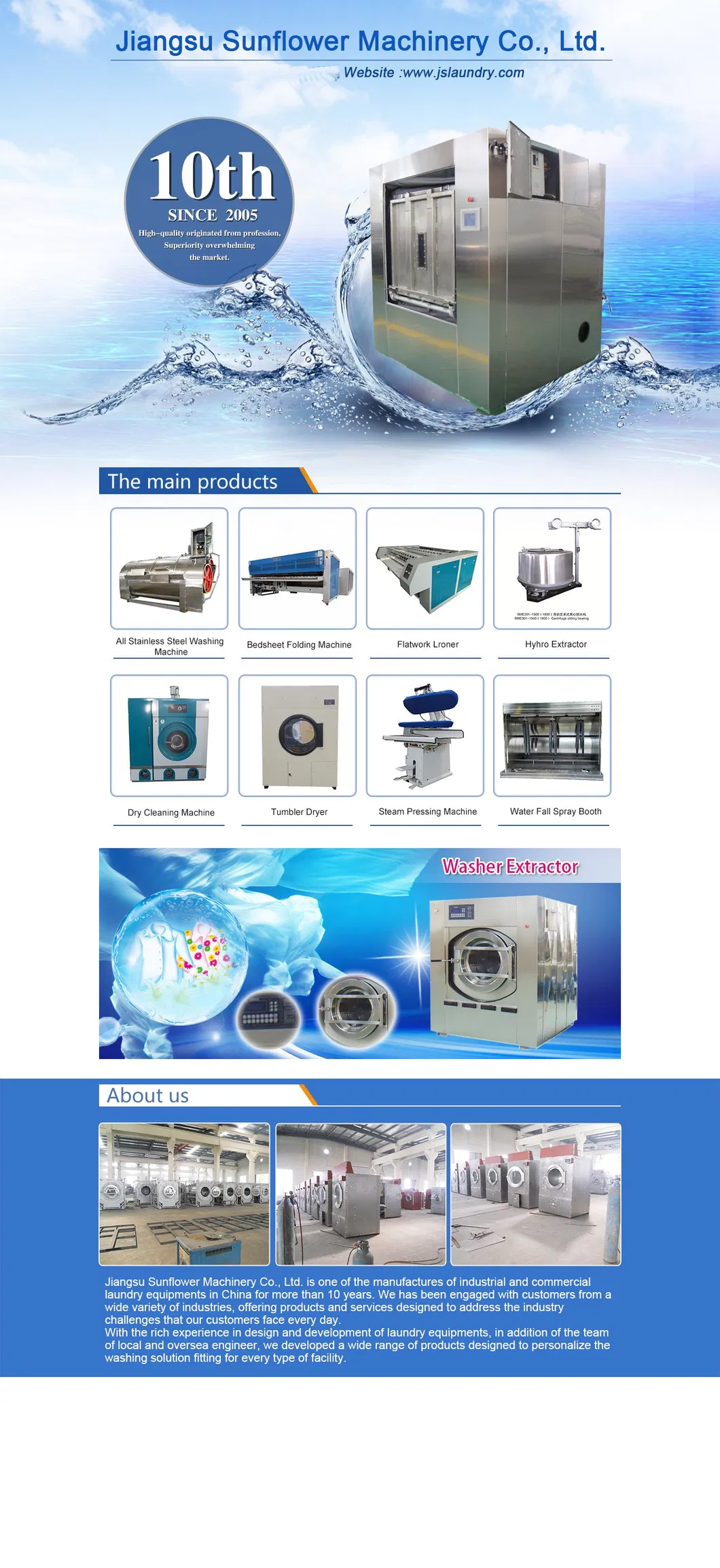 New Condition Front Loading Big Capacity Washing Machine for Sale
