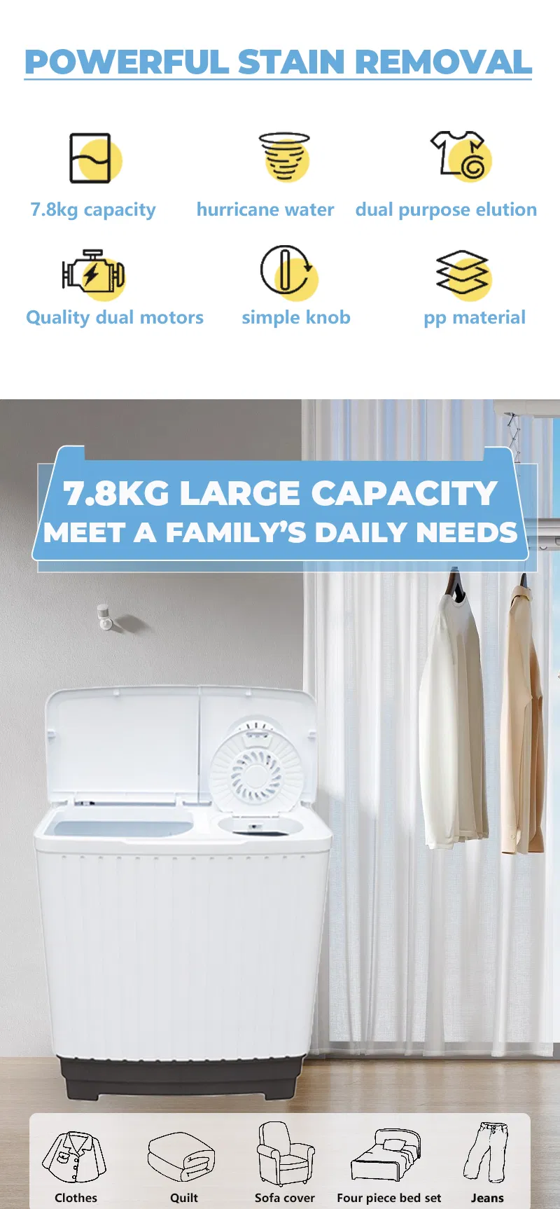 10 Kg Front-Loading Fully Automatic Smart Washing Machine