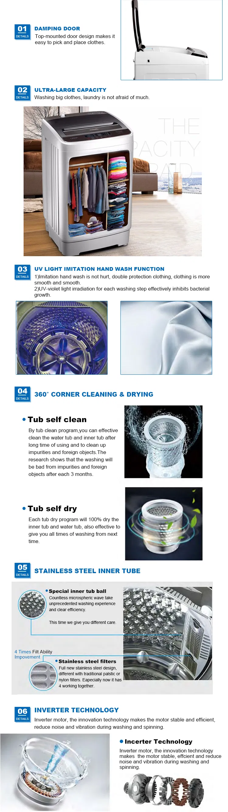 Top Loading Popular Washing Machine with Good Price Automatic Washers