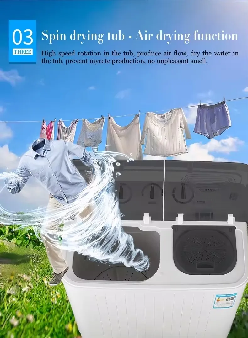 16kg Factory Top-Loading Twin-Tub Washing Machine