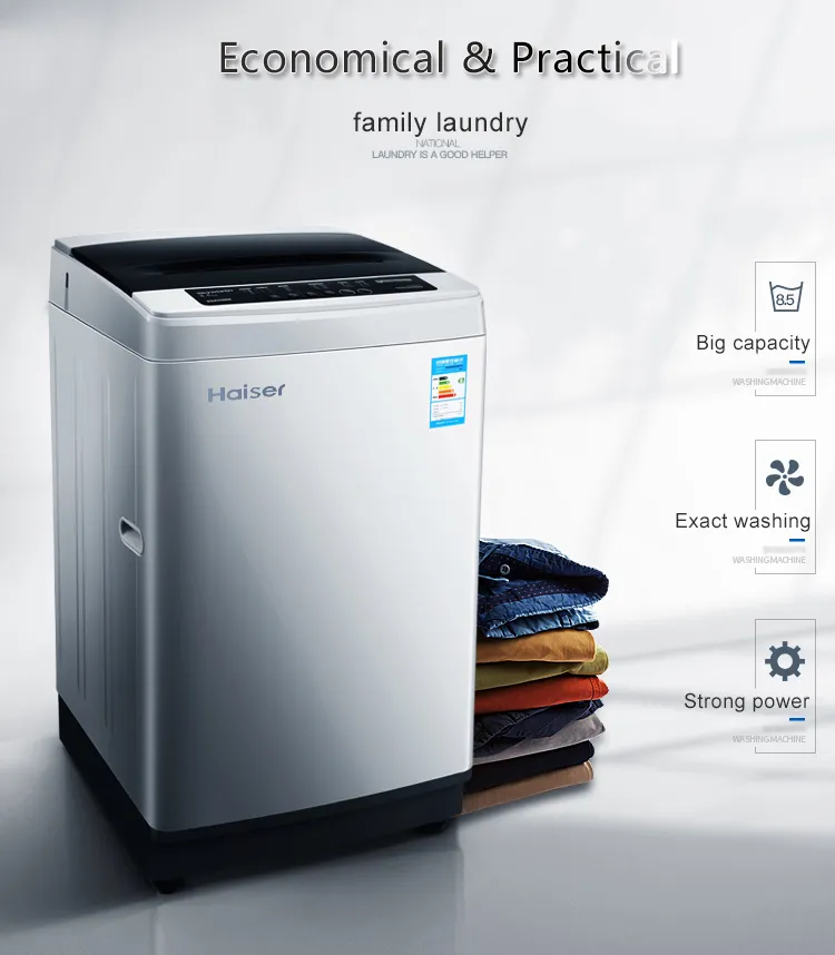 10kg Full-Automatic Big Washing Machine with Top Loading Washing Barrel