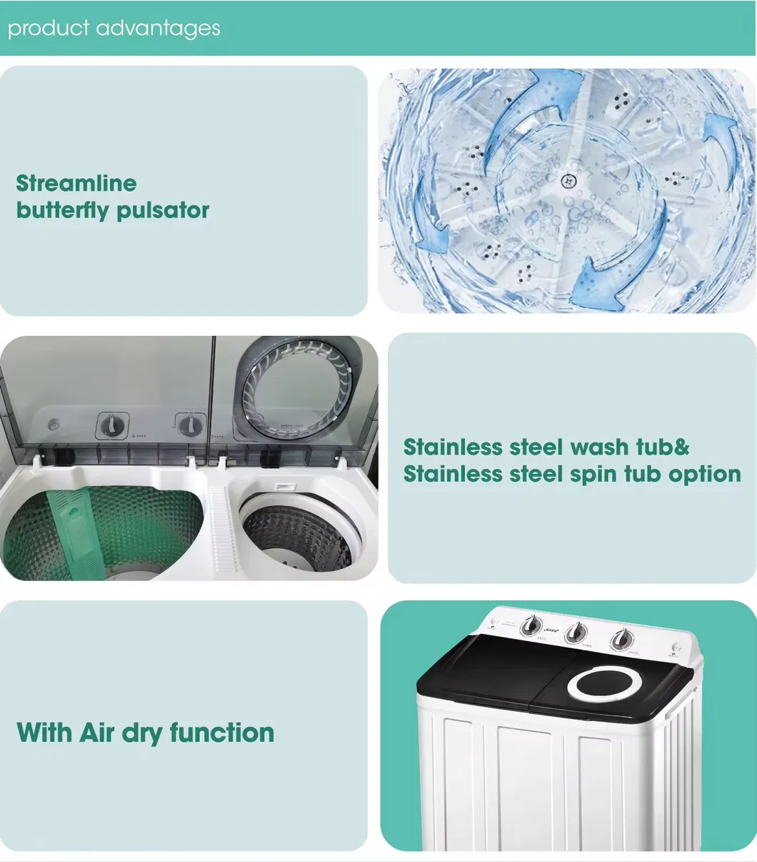 Factory Top-Loading Twin-Tub Washing Machine