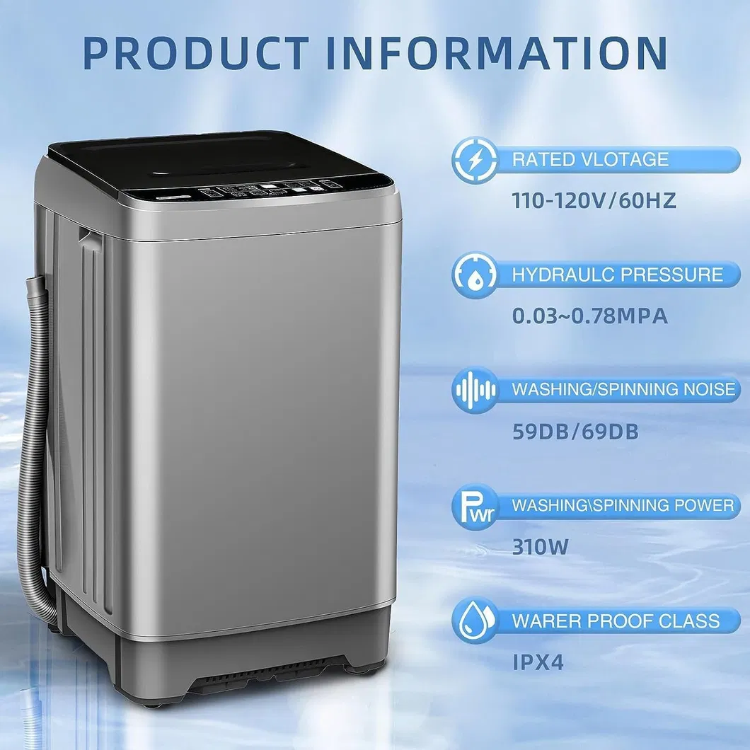 Household Automatic Washing Machine Top Loading Laundry Washer and Dryer 8kg-12kg