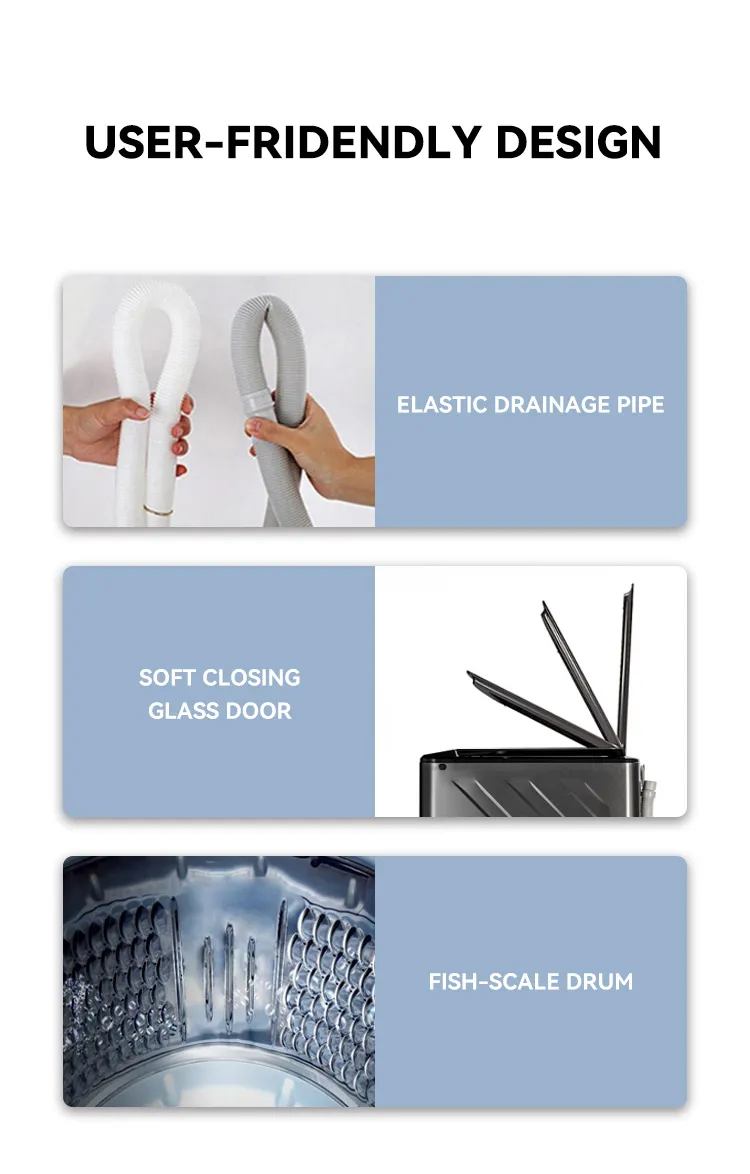 2024 New Model 10kg Glass Door Top Loading Washing Machine