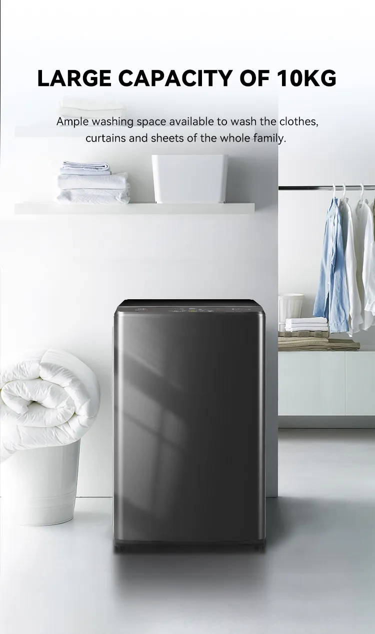 2024 New Model 10kg Glass Door Top Loading Washing Machine