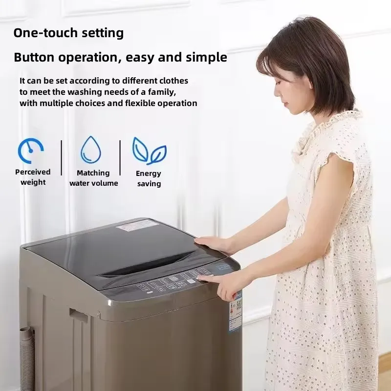 Wave-Wheel Top-Loading Single Cylinder Stainless Steel Laundry Dehydrating Washing Machine