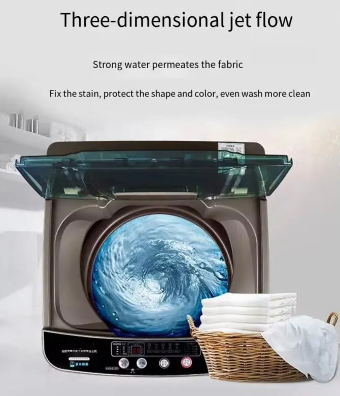 Wave-Wheel Top-Loading Single Cylinder Stainless Steel Laundry Dehydrating Washing Machine