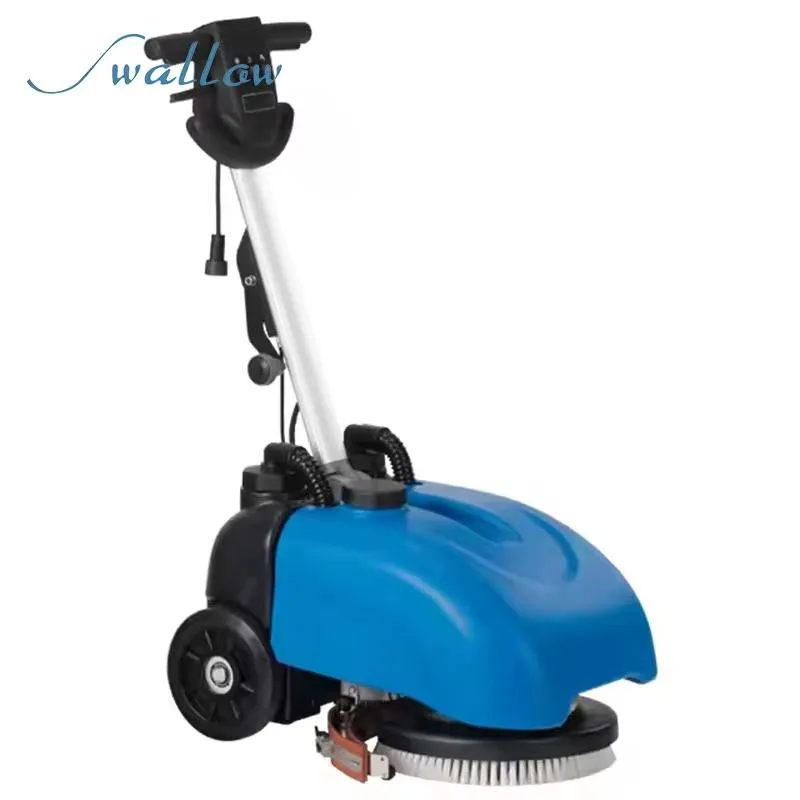 2024 New Design Walk-Behind Mini Auto Commercial Compact Home Use Electric Floor Scrubber Dryer