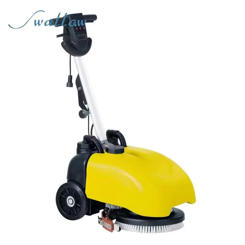 2024 New Design Walk-Behind Mini Auto Commercial Compact Home Use Electric Floor Scrubber Dryer