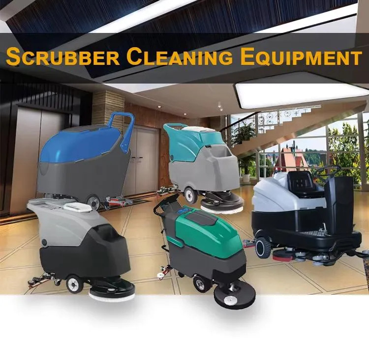 2024 New Design Walk-Behind Mini Auto Commercial Compact Home Use Electric Floor Scrubber Dryer