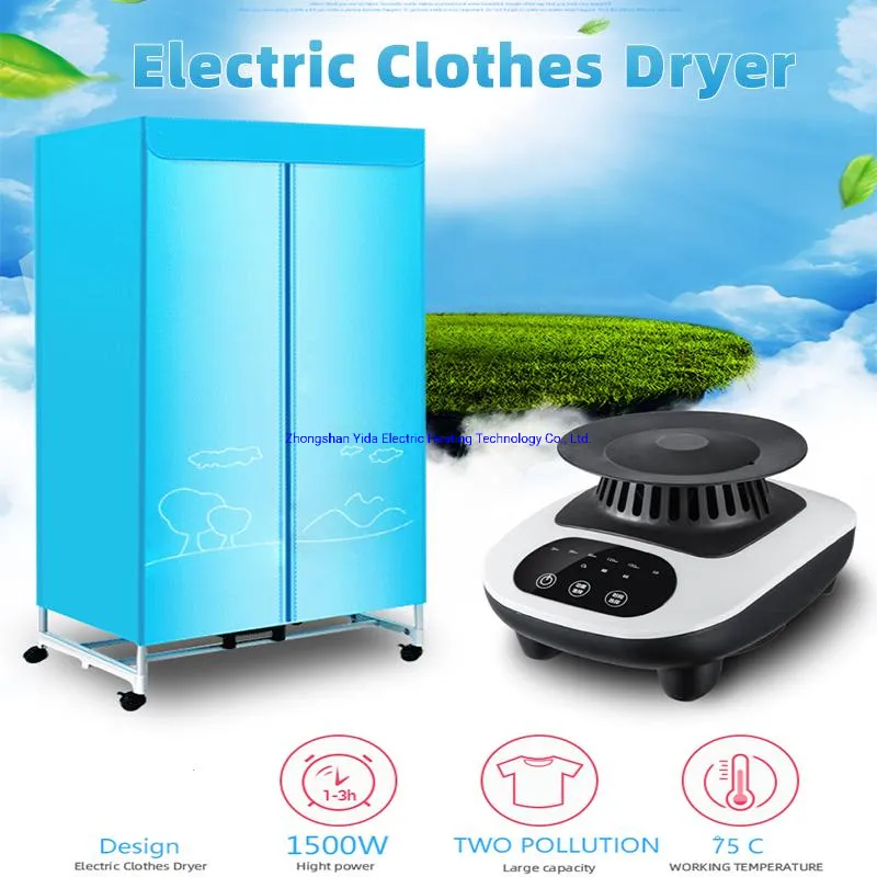 Portable Home Use Clothes Dryer Electric Clothes Air Dryer with Timer and Ozone Function Folding Electric Clothes Dryer