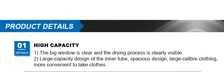 Fast Drying Electric Clothes Dryer with Low Noise