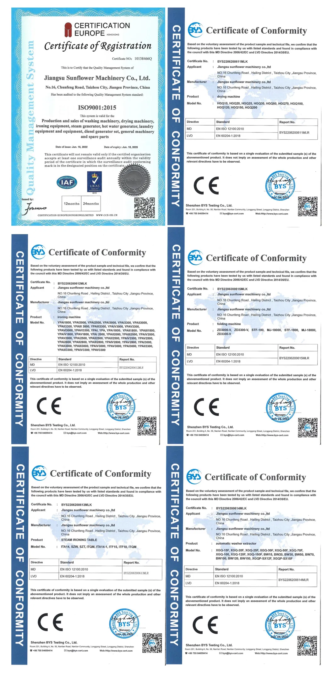 Hospital Industrial Laundry Dryer 50kg with Ce Mark