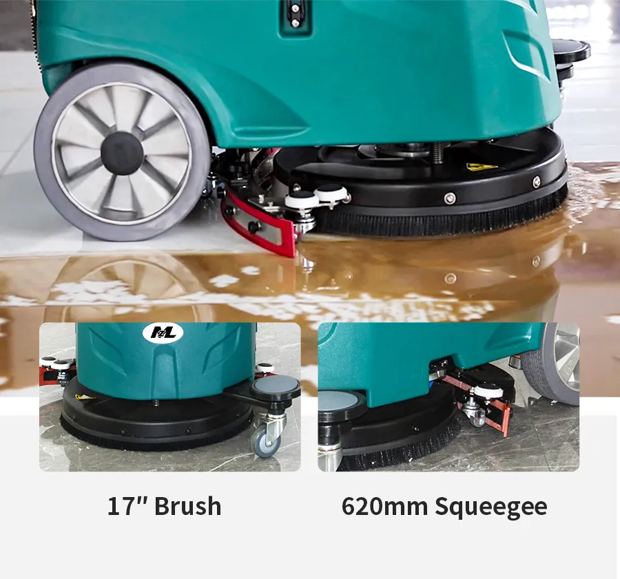 Battery Floor Scrubber Vacuum Cleaning Machine Hotel Office and Home
